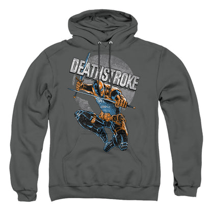 Justice League Of America Deathstroke Retro Mens Hoodie Charcoal