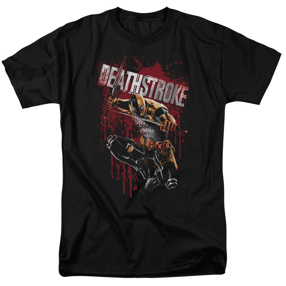 Justice League Of America Blood Splattered Mens T Shirt Black