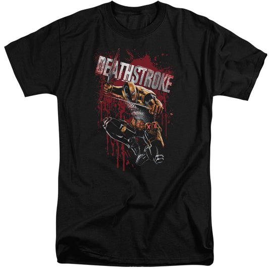 Justice League Blood Splattered Mens Tall T Shirt Black