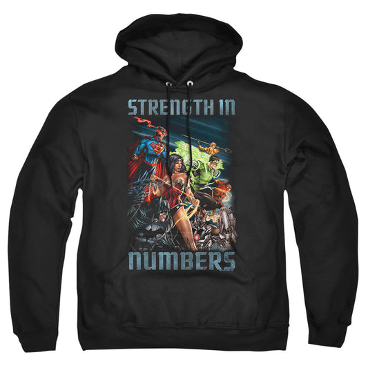 Justice League Of America Strength In Number Mens Hoodie Black