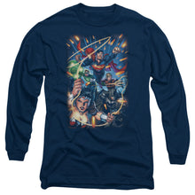 Load image into Gallery viewer, Jla Under Attack Mens Long Sleeve Shirt Navy Officially Licensed
