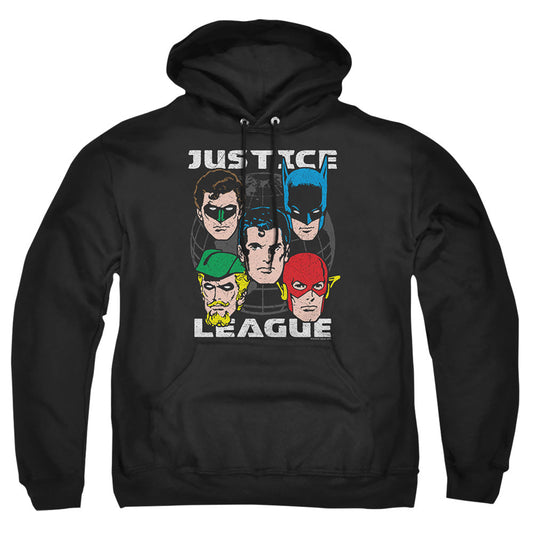 Justice League Of America Head Of States Mens Hoodie Black