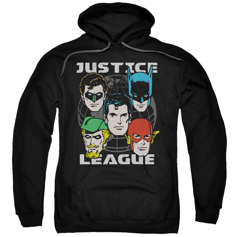 Justice League Head of States Mens Hoodie Black