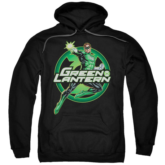 Justice League Lantern Glow Mens Hoodie Black