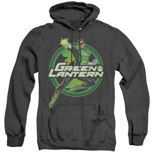Justice League Lantern Glow Heather Mens Hoodie Black