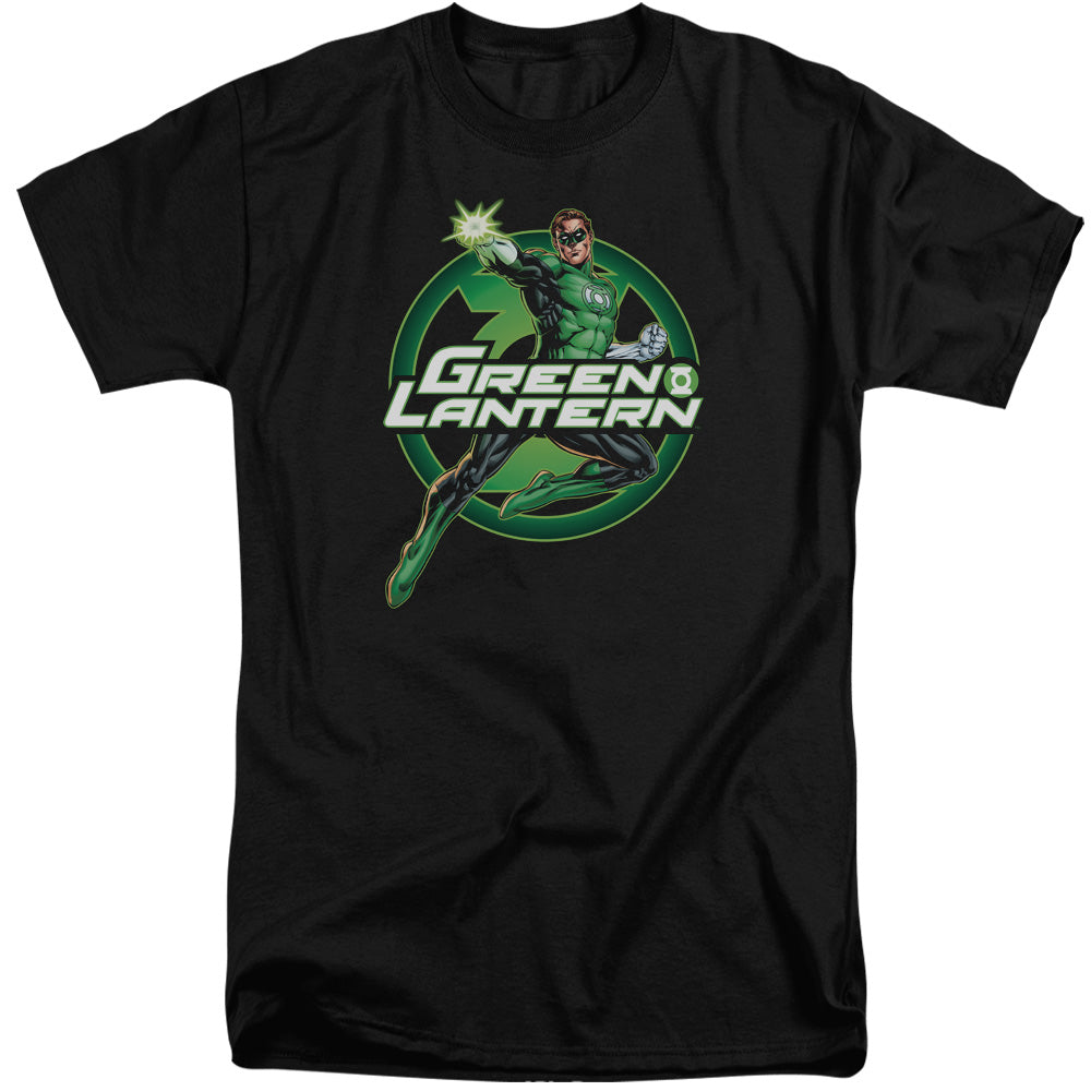 Justice League Lantern Glow Mens Tall T Shirt Black