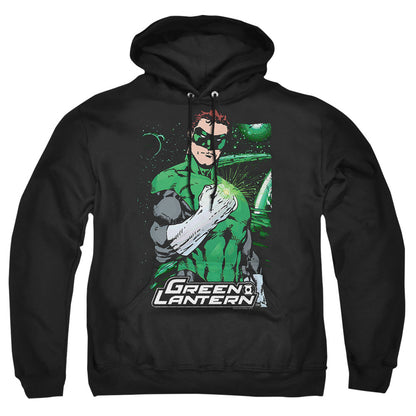 Justice League Of America Fist Flare Mens Hoodie Black