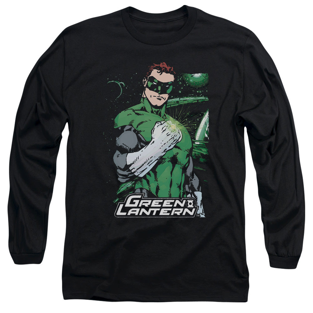 Jla Fist Flare Mens Long Sleeve Shirt Black Officially Licensed