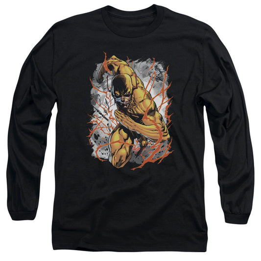 Jla Reversed Mens Long Sleeve Shirt Black Officially Licensed