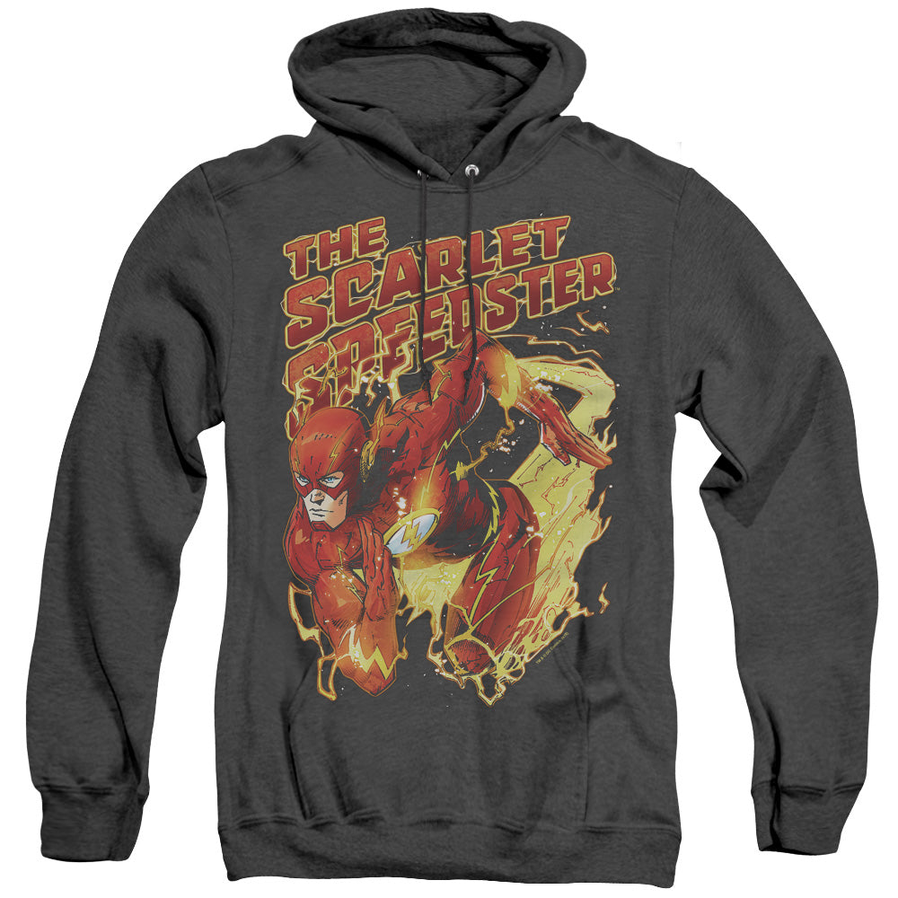 Justice League Of America Scarlet Speedster Heather Mens Hoodie Black