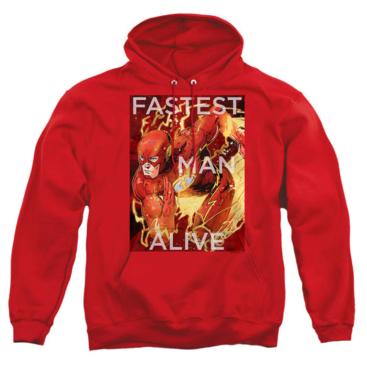 Justice League Of America Fastest Man Alive Mens Hoodie Red