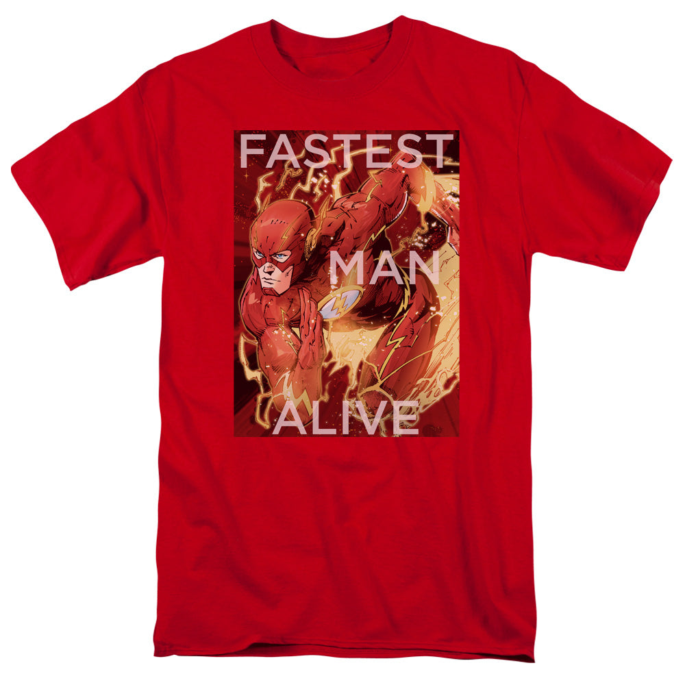 Justice League Of America Fastest Man Alive Mens T Shirt Red