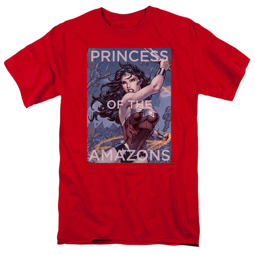 Justice League Princess of the Amazons Mens T Shirt Red
