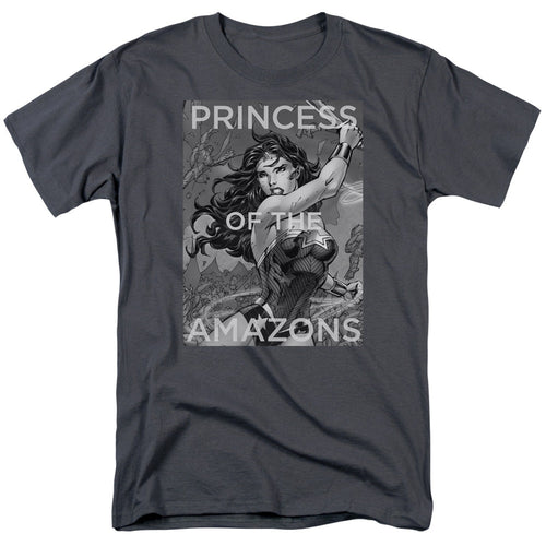 Justice League Princess of the Amazons Mens T Shirt Charcoal
