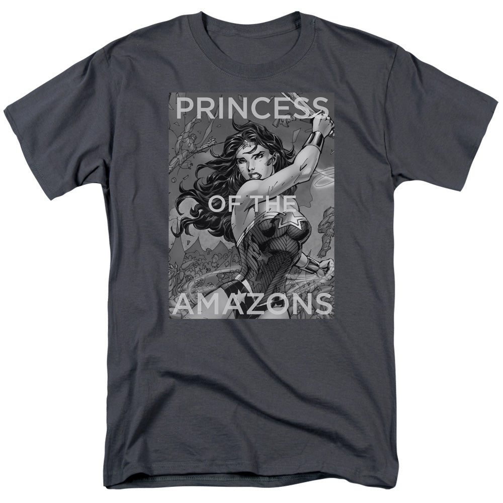 Justice League Princess of the Amazons Mens T Shirt Charcoal