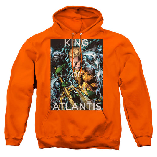 Justice League Of America King Of Atlantis Mens Hoodie Orange