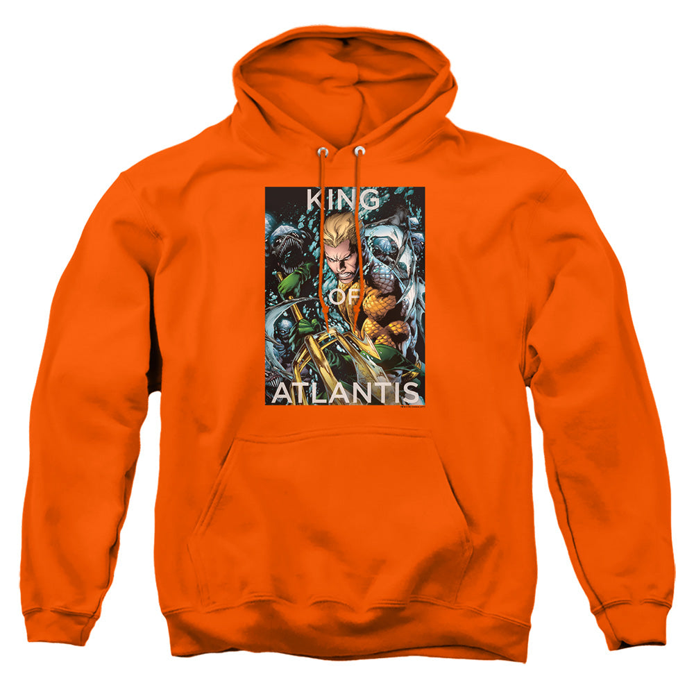 Justice League Of America King Of Atlantis Mens Hoodie Orange