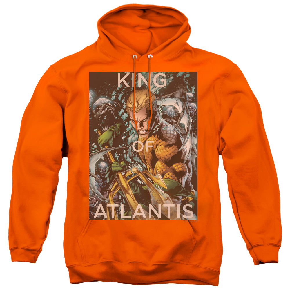 Justice League King of Atlantis Mens Hoodie Orange