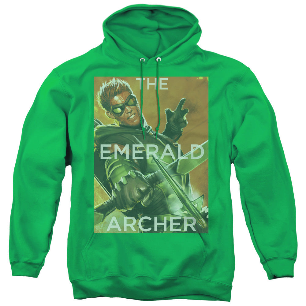 Justice League Trigger Mens Hoodie Kelly Green