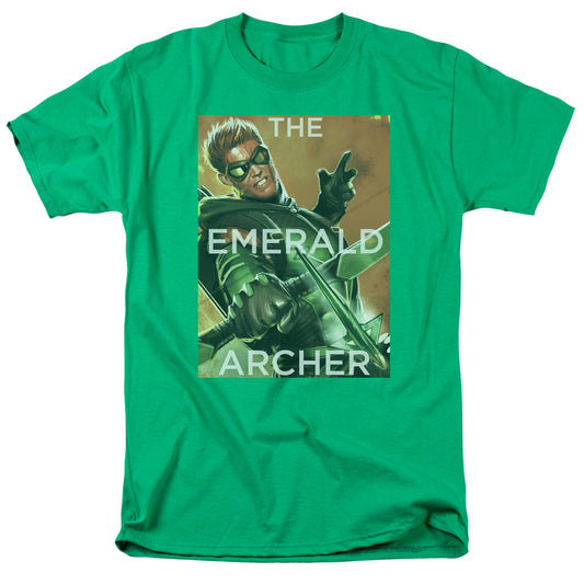 Justice League Trigger Mens T Shirt Kelly Green