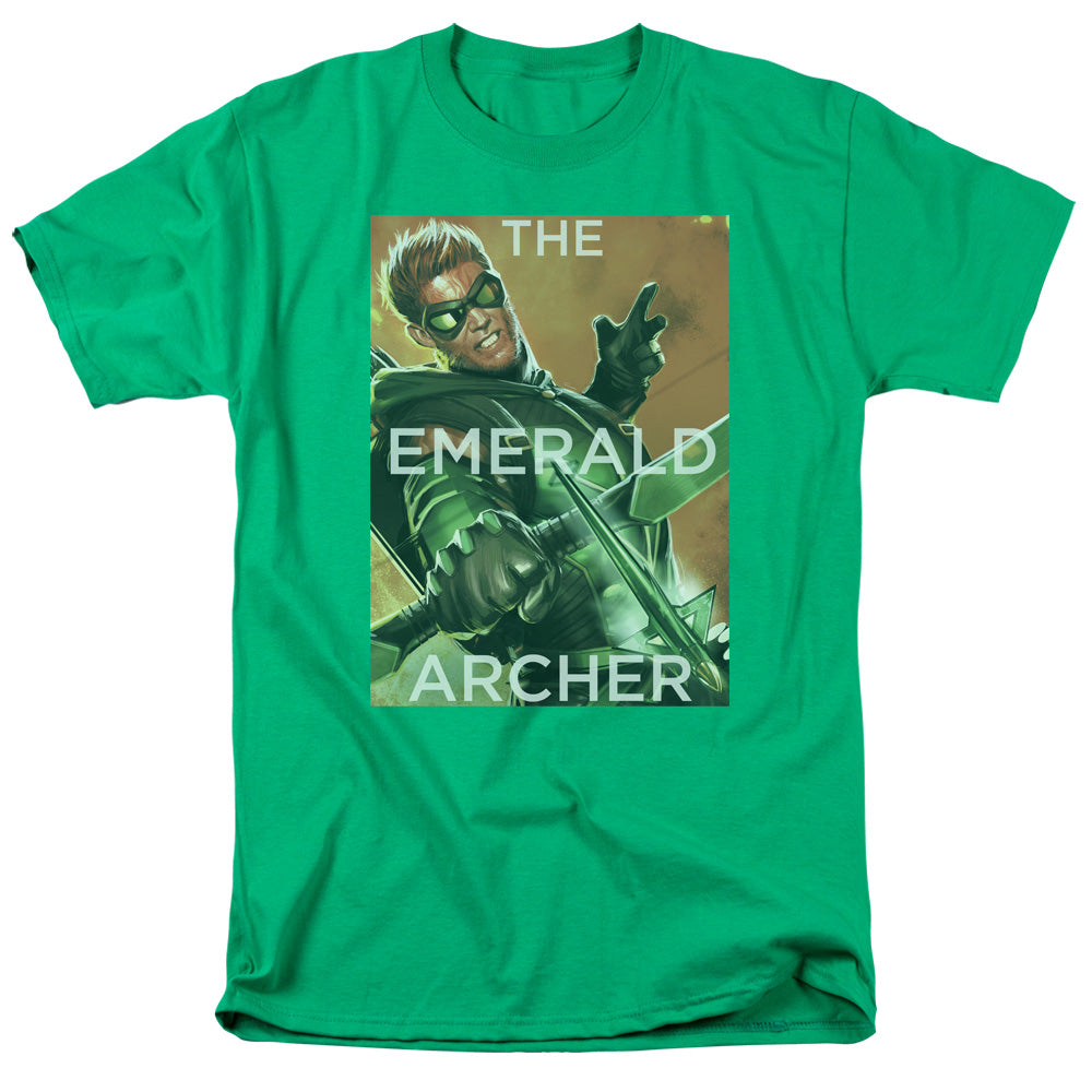 Justice League Of America Trigger Mens T Shirt Kelly Green