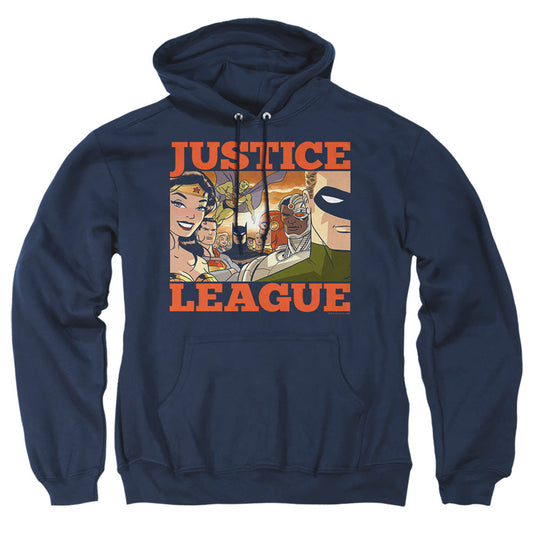 Justice League Of America New Dawn Group Mens Hoodie Navy