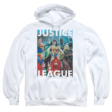 Load image into Gallery viewer, Justice League Of America Hall Of Justice Mens Hoodie White
