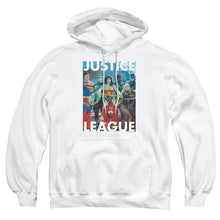 Load image into Gallery viewer, Justice League Of America Hall Of Justice Mens Hoodie White

