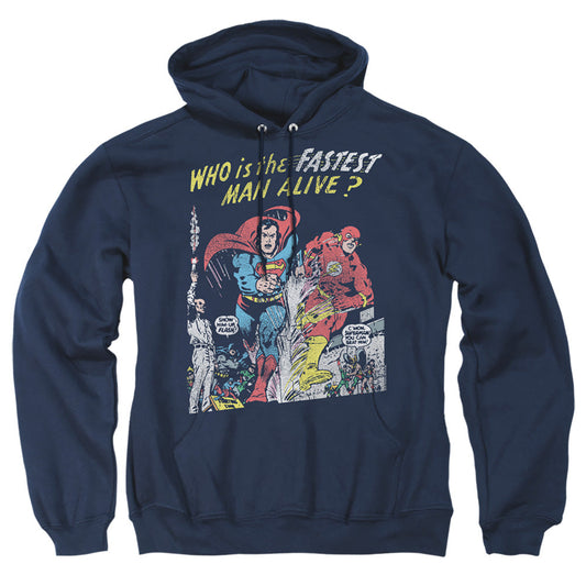 Justice League Of America Fastest Man Mens Hoodie Navy