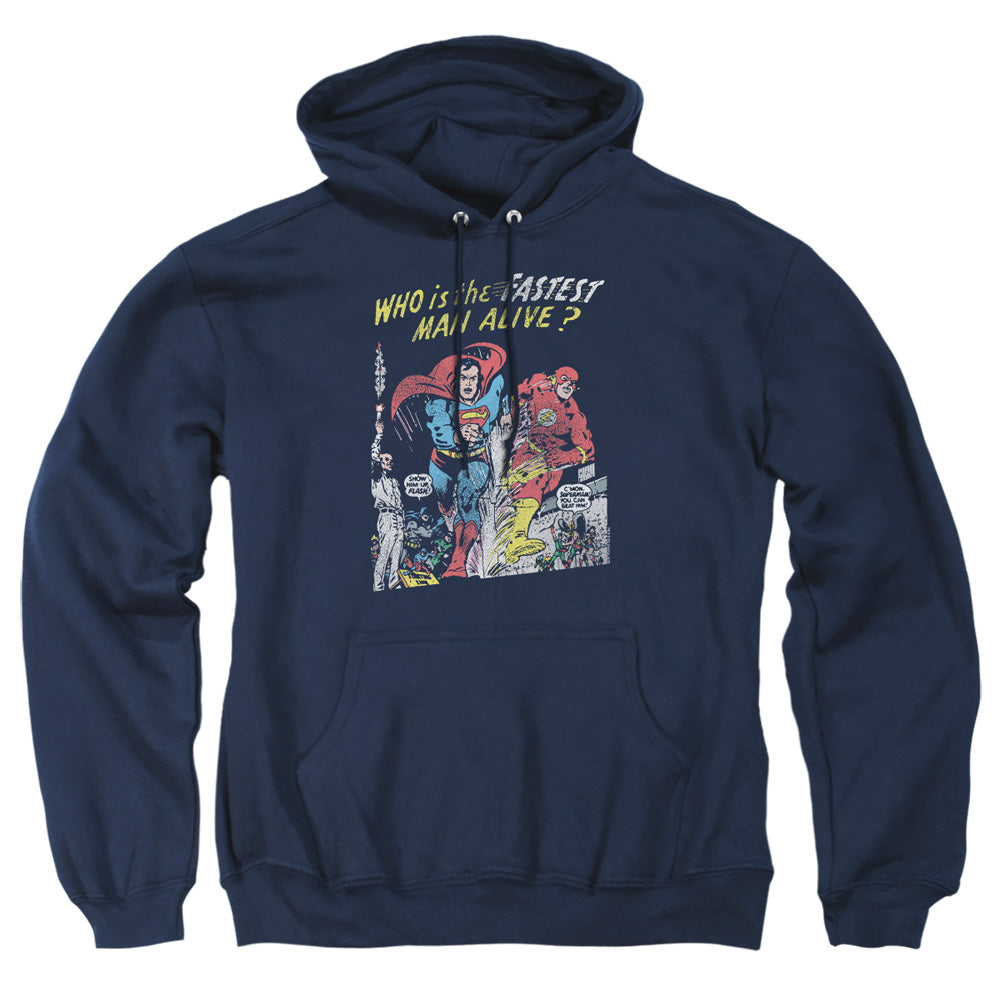 Justice League Of America Fastest Man Mens Hoodie Navy