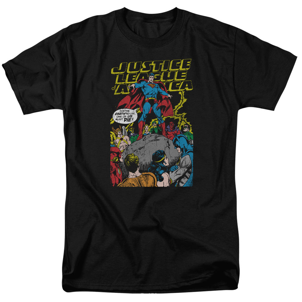 Justice League Of America Ultimate Scarifice Mens T Shirt Black