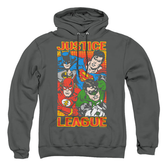 Justice League Of America Hero Mashup Mens Hoodie Charcoal