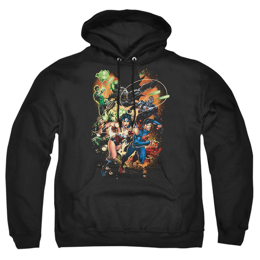Justice League Of America Battle Ready Mens Hoodie Black