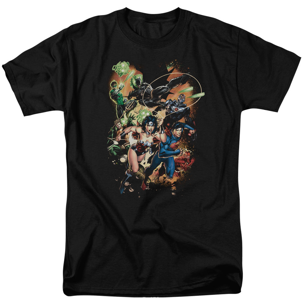Justice League Of America Battle Ready Mens T Shirt Black