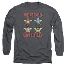 Load image into Gallery viewer, Jla United Stars Mens Long Sleeve Shirt Charcoal Officially Licensed
