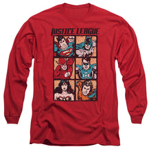 Load image into Gallery viewer, Jla Rough Panels Mens Long Sleeve Shirt Red Officially Licensed
