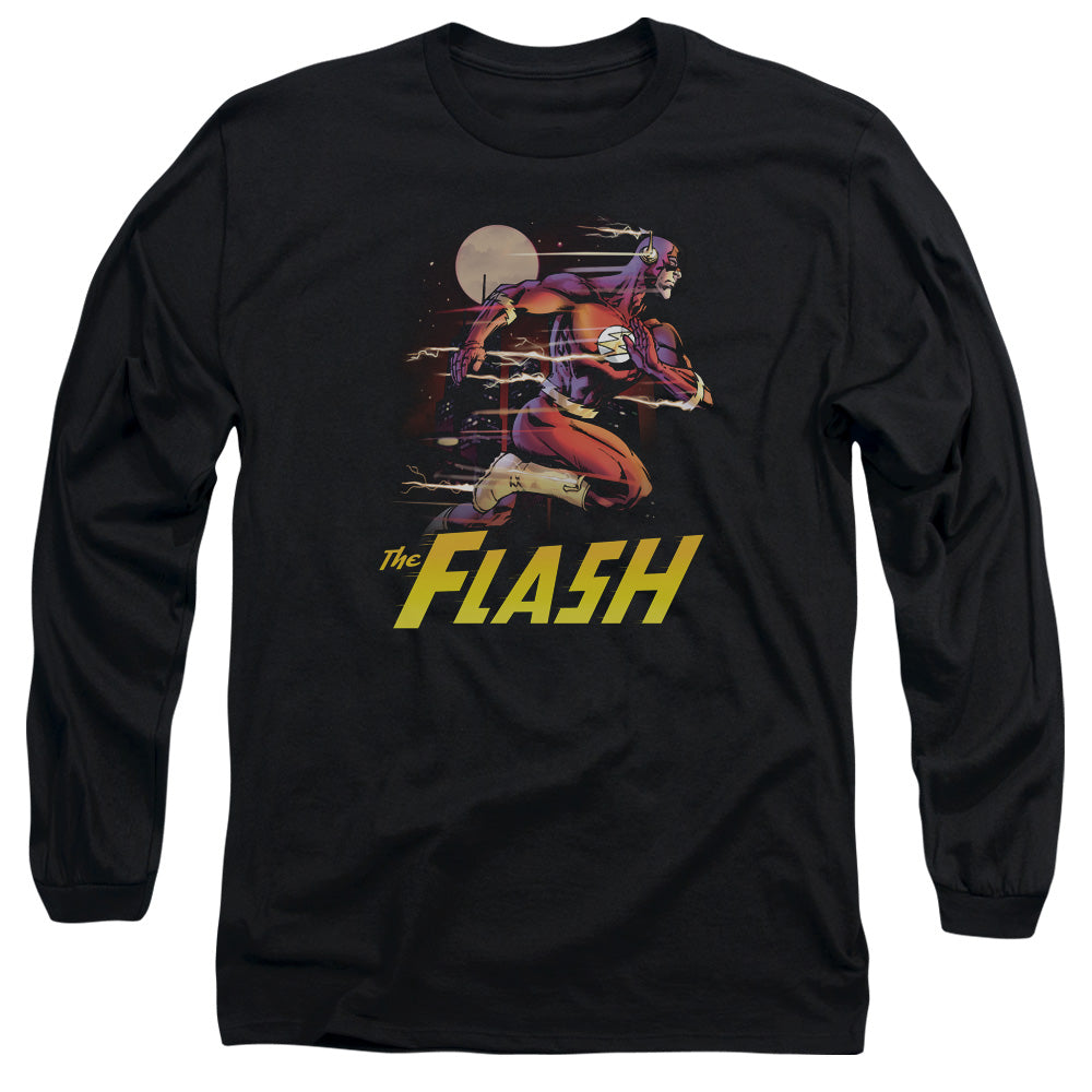 Jla City Run Mens Long Sleeve Shirt Black Officially Licensed