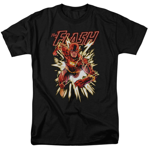 Justice League Of America Flash Glow Mens T Shirt Black
