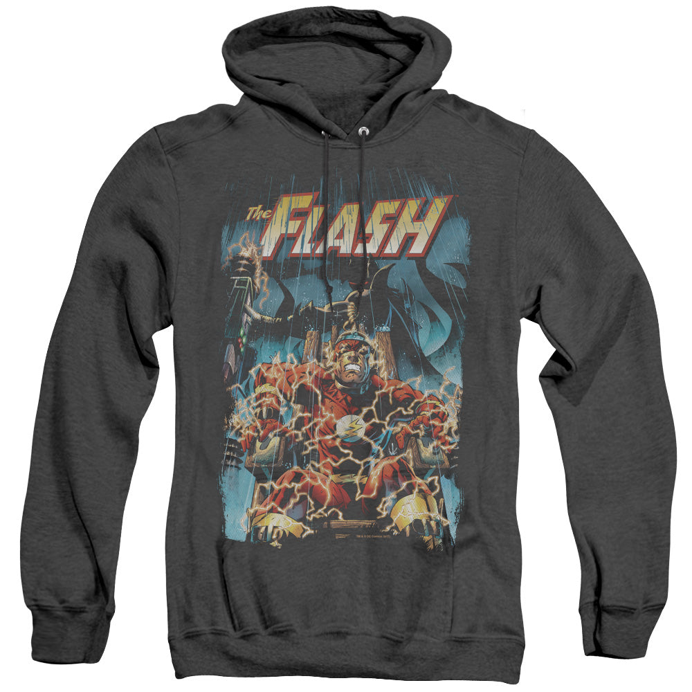 Justice League Of America Electric Chair Heather Mens Hoodie Black