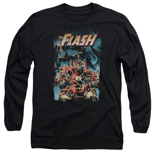 Justice League Electric Chair Mens Long Sleeve Shirt Black