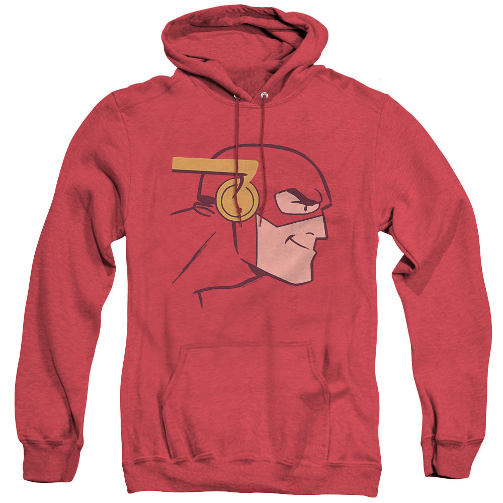 Justice League Cooke Head Heather Mens Hoodie Red