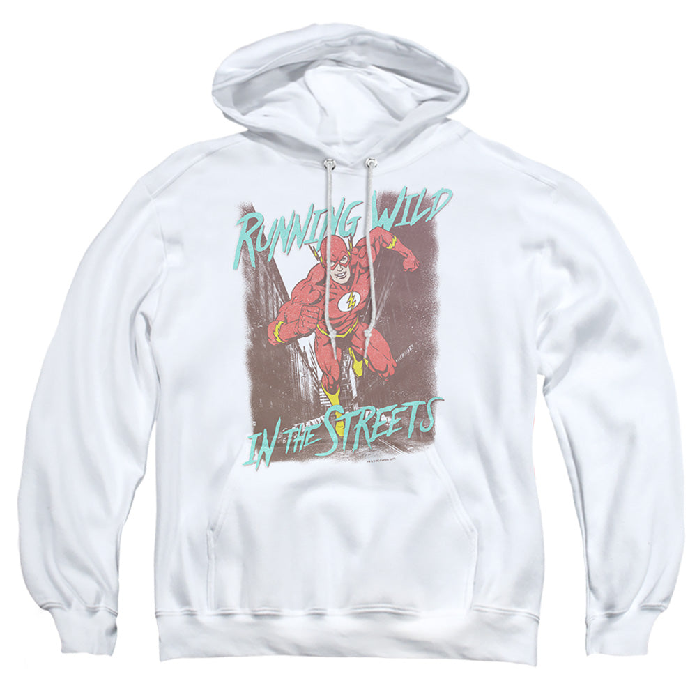 Justice League Of America Running Wild Mens Hoodie White