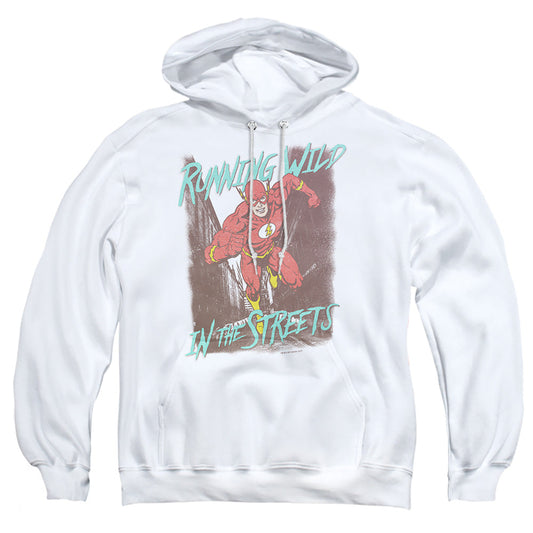Justice League Of America Running Wild Mens Hoodie White