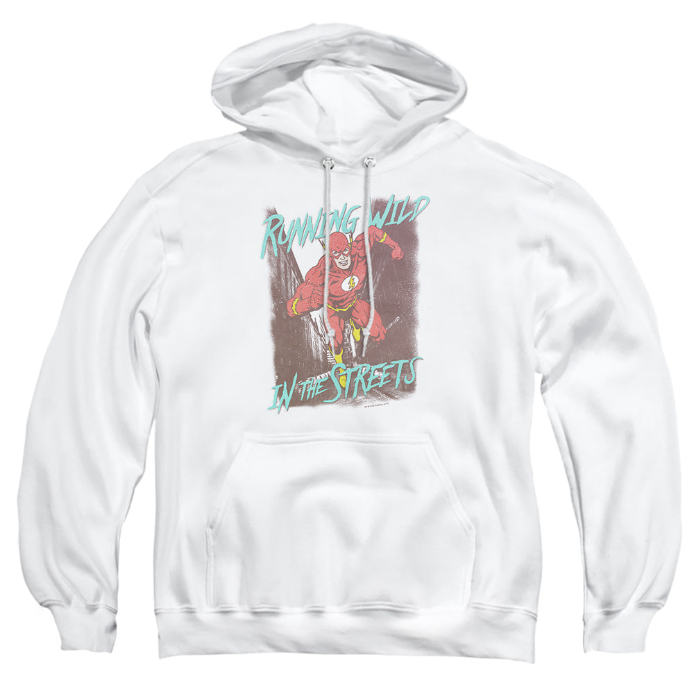 Justice League Of America Running Wild Mens Hoodie White