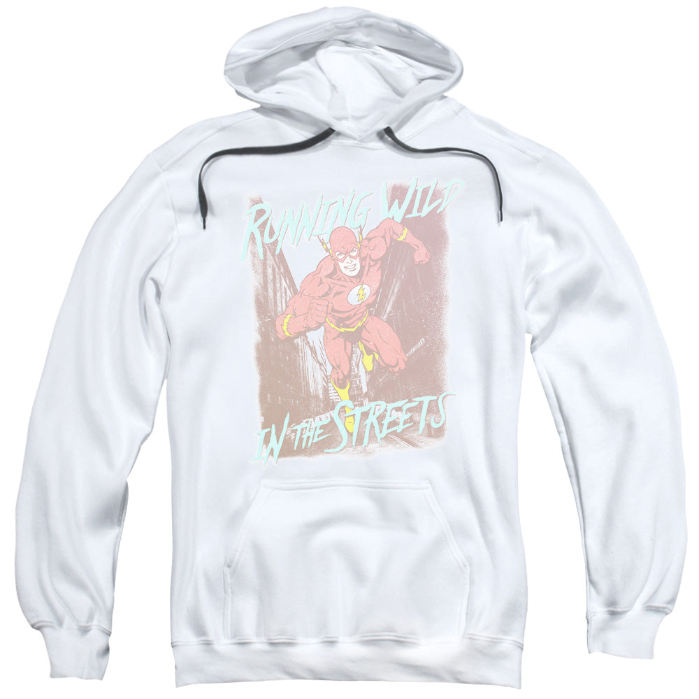 Justice League Running Wild Mens Hoodie White