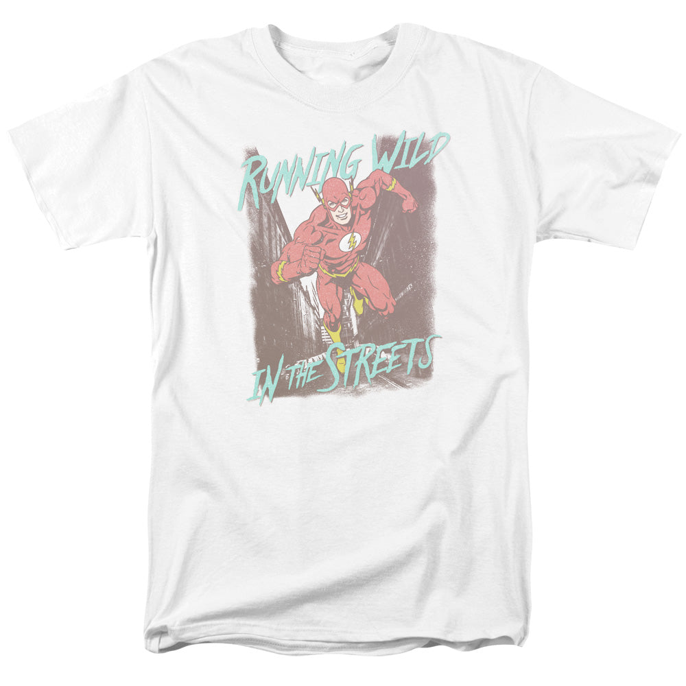Justice League Of America Running Wild Mens T Shirt White
