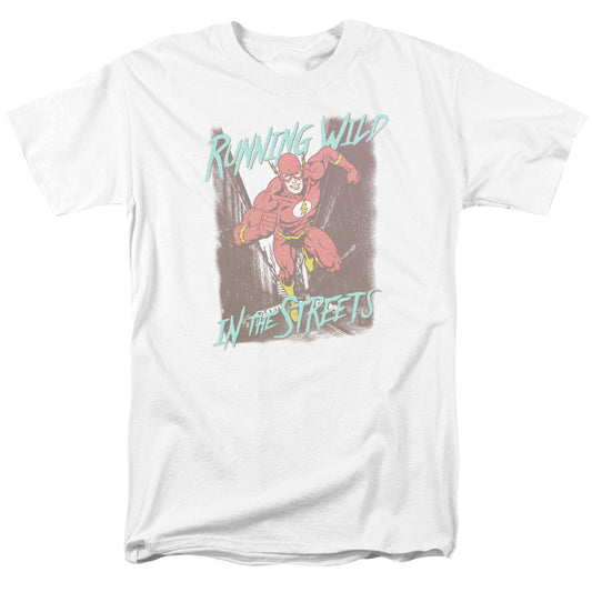 Justice League Of America Running Wild Mens T Shirt White