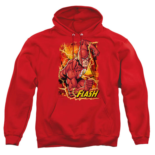 Justice League Of America Flash Lightning Mens Hoodie Red