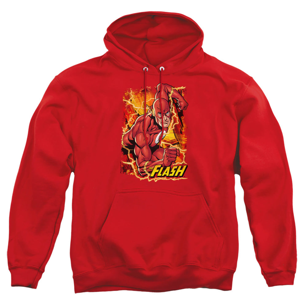 Justice League Of America Flash Lightning Mens Hoodie Red