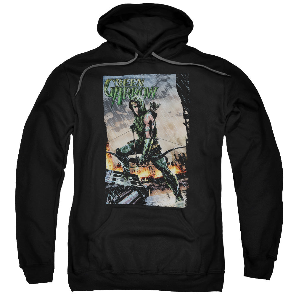 Justice League Fire and Rain Mens Hoodie Black